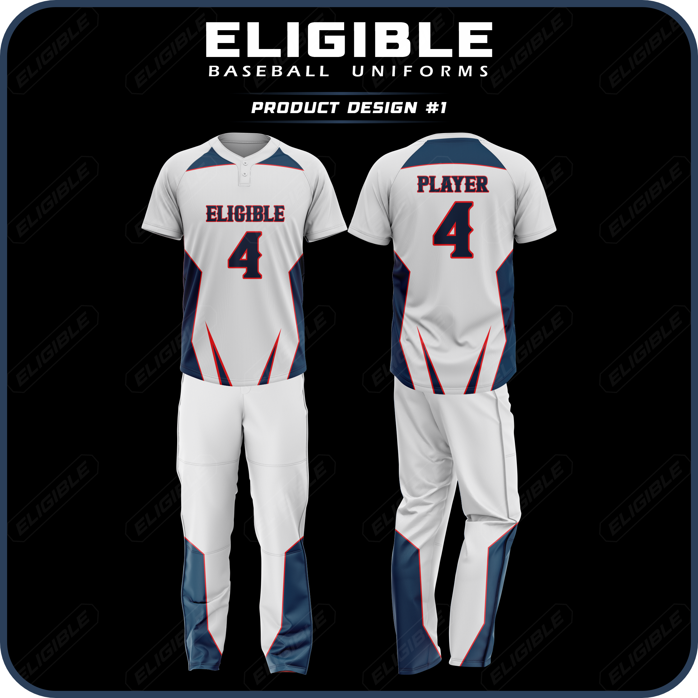 Baseball 2 Button Uniform-ES-TT-B2BU-01